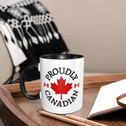 Proudly Canadian Maple Leaf & Flag Mug - Ceramic Coffee Cup Gift