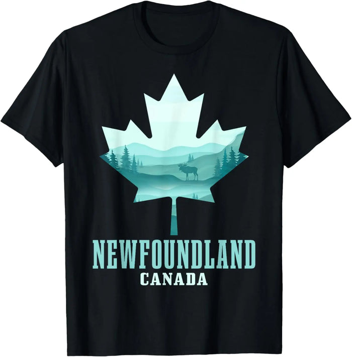 Newfoundland Maple Leaf Moose Vintage T-Shirt – Canadian Pride Tee | OWNLUXE