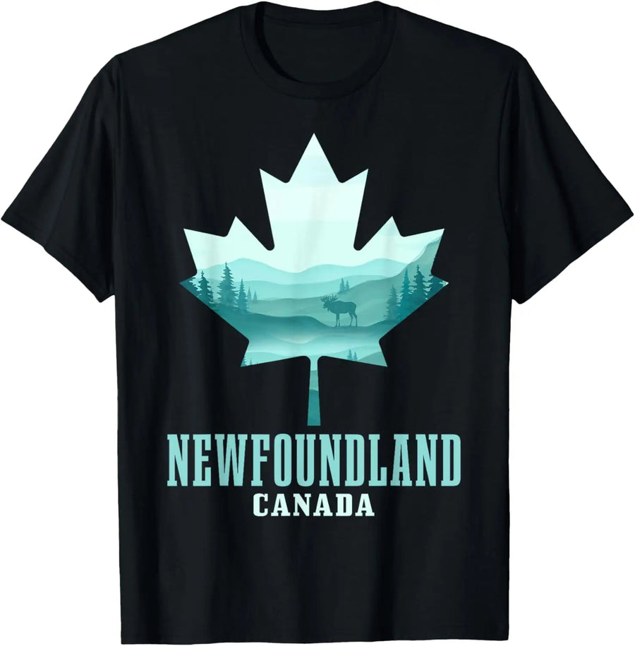 Newfoundland Maple Leaf Moose Vintage T-Shirt – Canadian Pride Tee | OWNLUXE
