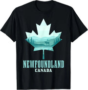 Newfoundland Maple Leaf Moose T-Shirt – Vintage Canadian Pride Tee | OWNLUXE