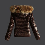 Load image into Gallery viewer, Winter Comfort Hooded Coat – Insulated Faux-Fur Collar
