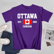 100% Cotton Canada Flag T-Shirt - Unisex Casual Tee