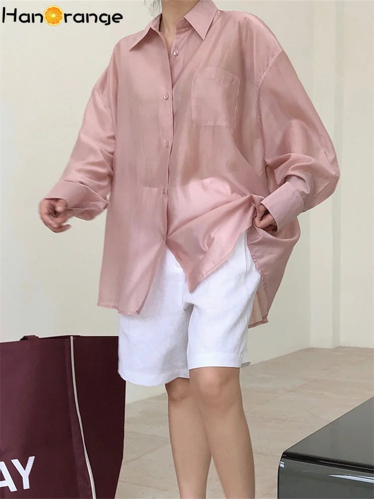 Lyocell Long-Sleeve Blouse | OWNLUXE