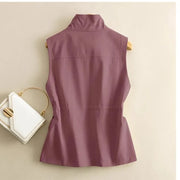 Vest Relaxed-Fit Cotton Sleeveless Coat | OWNLUXE