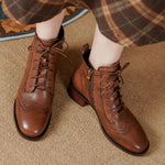 Load image into Gallery viewer, Sexy Canvas Motorcycle Boots – Ankle Length Animal Print Boots with Fur &amp; Spike Heels
