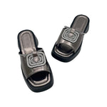 Load image into Gallery viewer, Women’s Mid Heel Slide Sandals – Cushioned Mixed-Color
