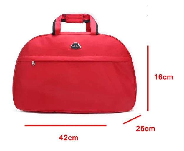 Women's PU Leather Travel Duffle Bag – Geometric Design Weekender