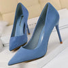 Women's Stiletto High-Heel Pumps (Orange) | OWNLUXE