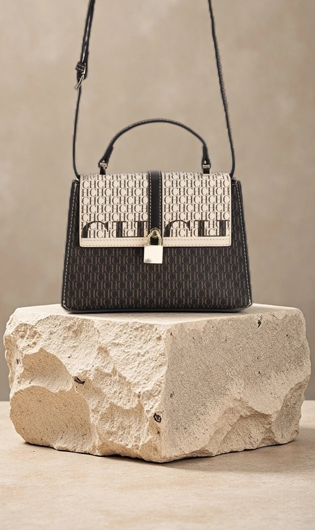 CH Exquisite Fashionable Handbag – Light Luxury Brand with Lock Design Crossbody