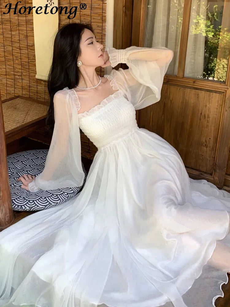 Off-Shoulder Maxi High-Waist Dress | OWNLUXE