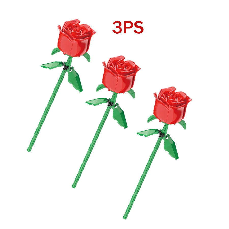 Eternal Rose Bouquet Building Block Set | OWNLUXE
