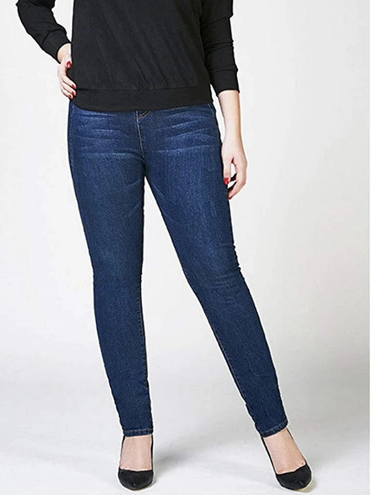 High-Waisted Straight Jeans for Women – All-Season Comfort & Style | Jean droit taille haute pour femme – Confort et style toutes saisons