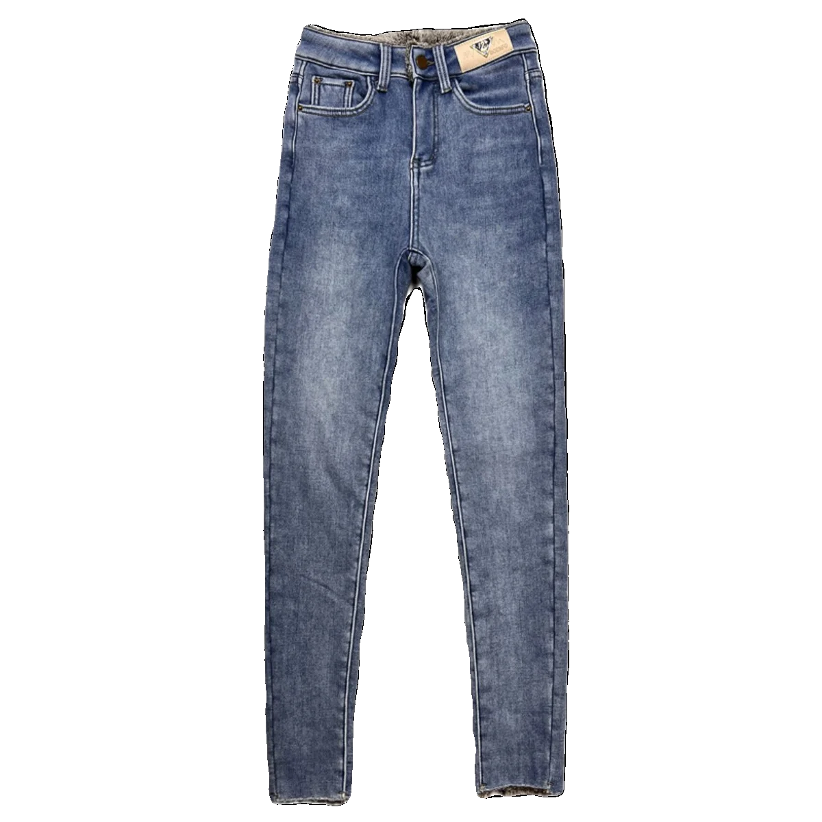 High-Waist Denim Cotton Pants | OWNLUXE