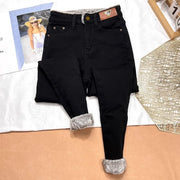 High-Waist Denim Cotton Pants | OWNLUXE