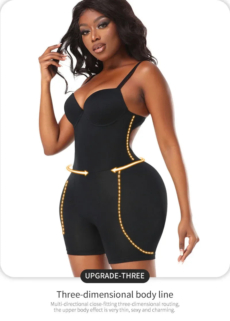 Padded Hip Enhancer Bodysuit Butt Lifter Shapewear
