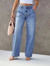 Women's Light Blue Wide-Leg Jeans | OWNLUXE