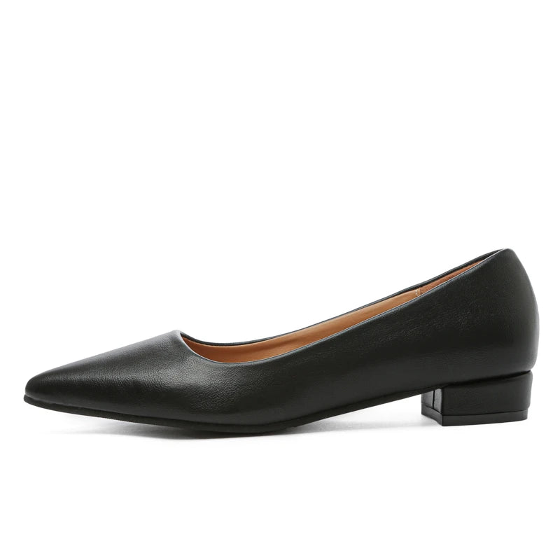 Women's Pointed Toe Leather Heels – Shop at OWNLUXE