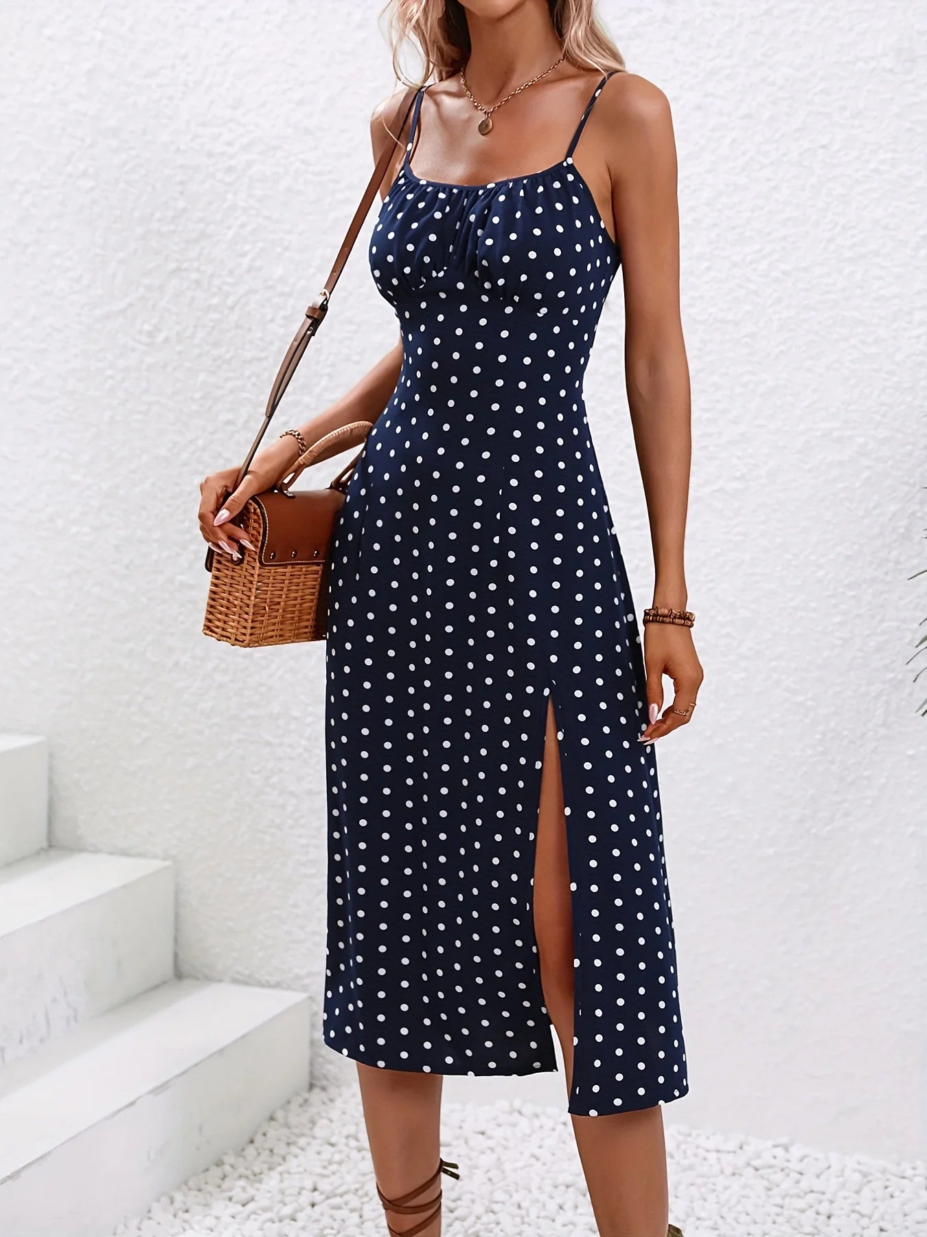 Floral Print Square-Neck Dress | OWNLUXE