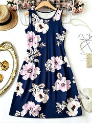 3D-Print Floral Print Sleeveless Printed Street | OWNLUXE