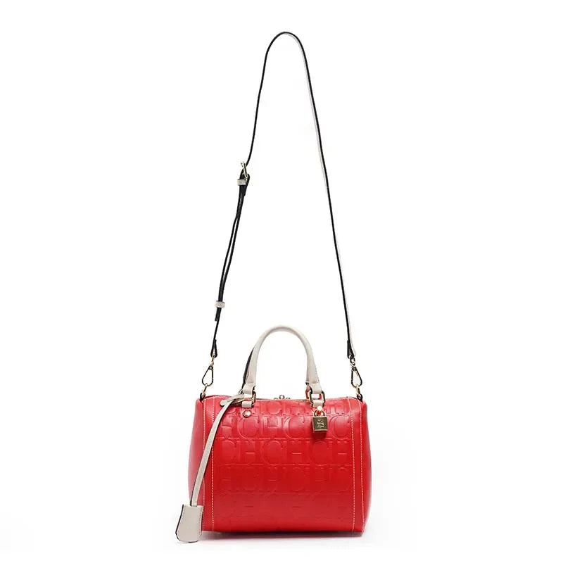 PU Leather Letter-Print Crossbody Bag | OWNLUXE