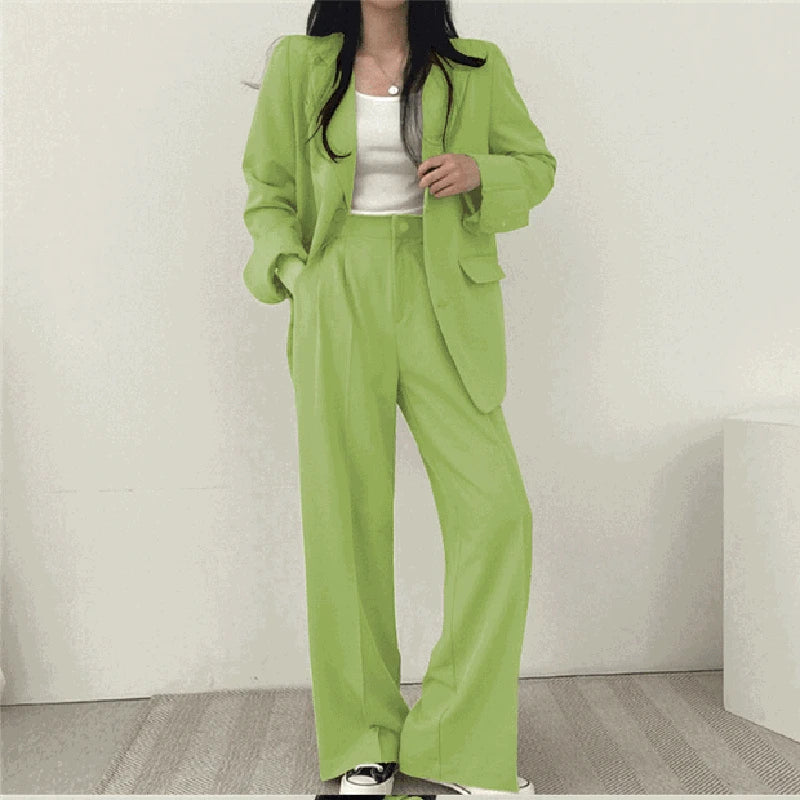 Tailored Office Pant Suit - Structured Business Set for Women