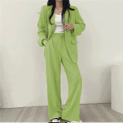 Tailored Office Pant Suit - Structured Business Set for Women