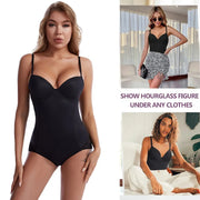 V-Neck Shapewear Bodysuit - Medium Control Tummy Shaper for Women