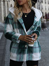 Hooded Long-Sleeve Plaid Patchwork Jacket | OWNLUXE