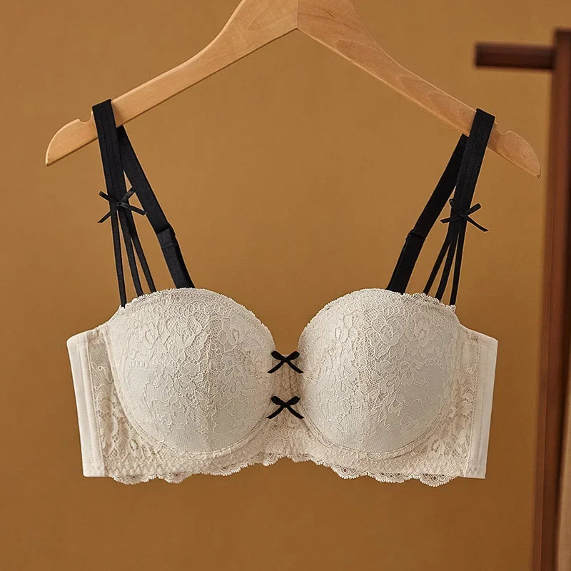 Push-Up Lace Half Cup Bra | OWNLUXE