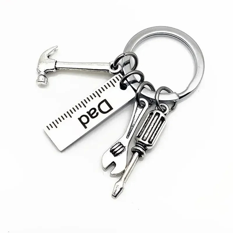 Stainless Steel Dad Keychain Gift with Tool Charms