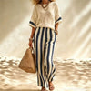 Women's Wide Leg Striped Pants | OWNLUXE