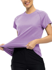 Women's Short Sleeve Round Neck T-Shirt (Black) | OWNLUXE