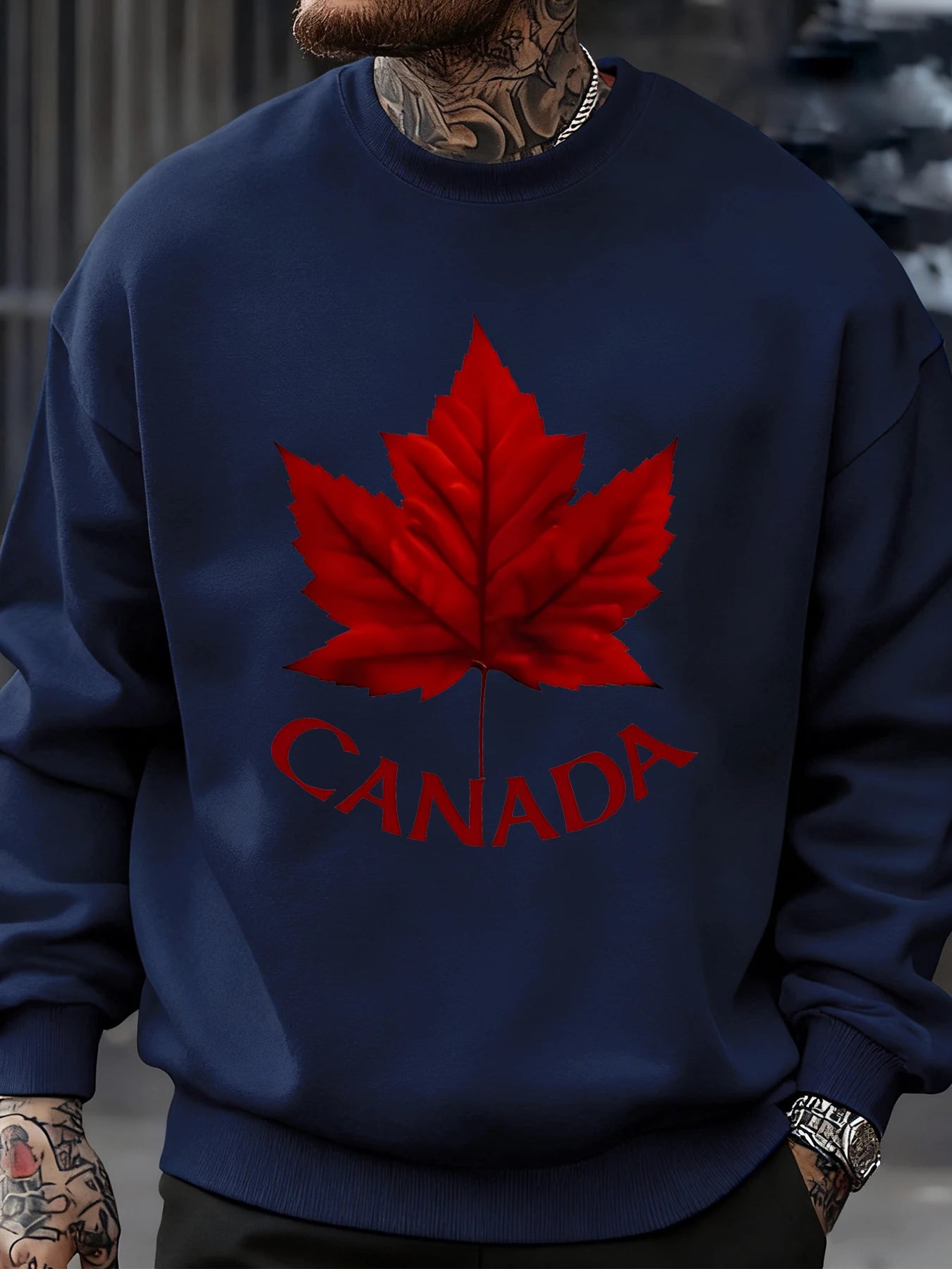 Canada Maple Leaf Fleece Pullover Sweatshirt – Unisex Oversized Casual Top | OWNLUXE
