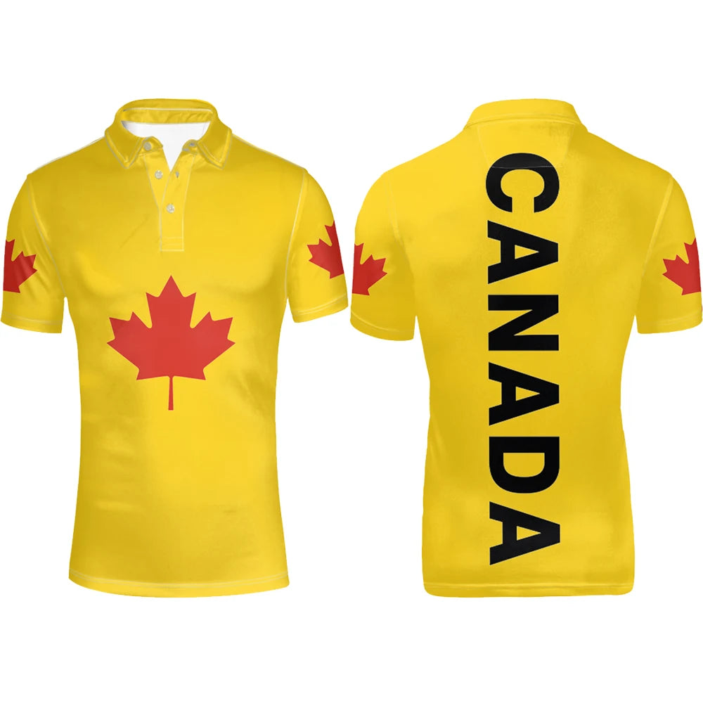 🍁 Men's Printed Short-Sleeve Shirt – Casual Style with Canada Pride | Chemise imprimée à manches courtes pour homme – Style décontracté aux couleurs du Canada