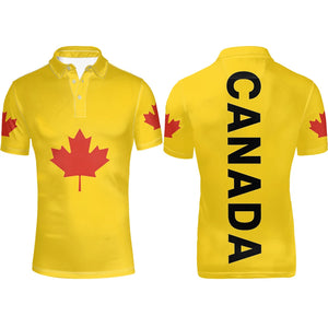 🍁 Men's Printed Short-Sleeve Shirt – Casual Style with Canada Pride | Chemise imprimée à manches courtes pour homme – Style décontracté aux couleurs du Canada