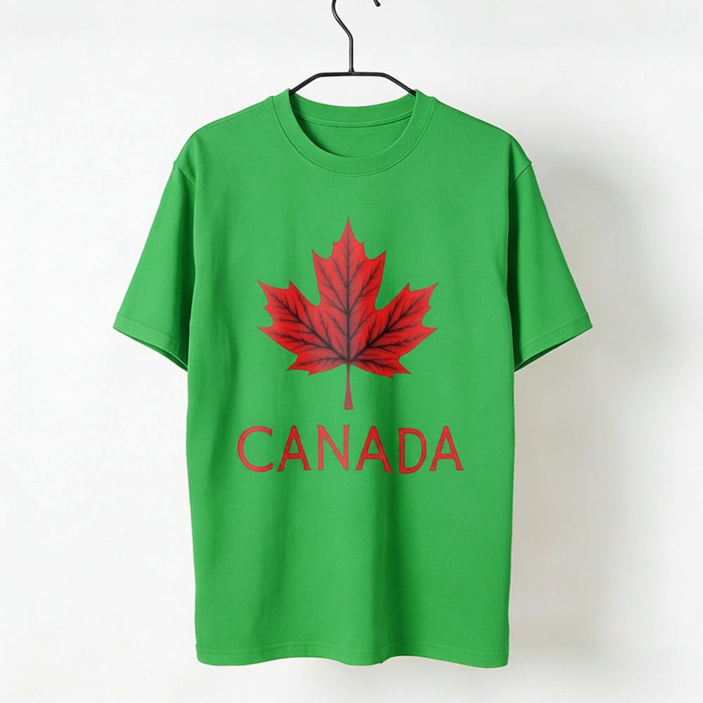 Canada Maple Leaf Print T-Shirt | Unisex Cotton Canadian Pride Tee | OWNLUXE
