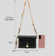 Classic Letter Square Crossbody Bag - Light Luxury PU Shoulder Bag | OWNLUXE