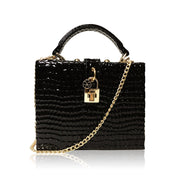 Snake Print Box Handbag – Structured PU Shoulder Bag | OWNLUXE