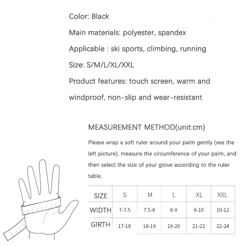 Winter Touchscreen Gloves – Waterproof, Windproof Warmth