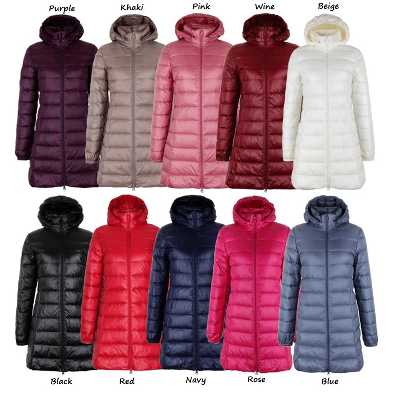 UP to  8XL Ladies Long Winter Coat
