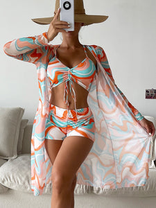 High Waist 3 Piece Bikini Set