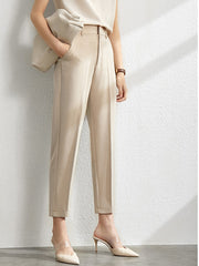 V-Neck Office Blazer - Straight Fit Work Jacket for Women
