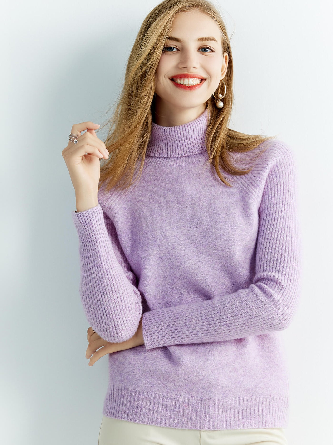 Women’s 100% Merino Wool Turtleneck Sweater