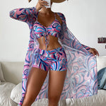 Load image into Gallery viewer, High Waist 3 Piece Bikini Set
