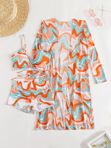 High Waist 3 Piece Bikini Set