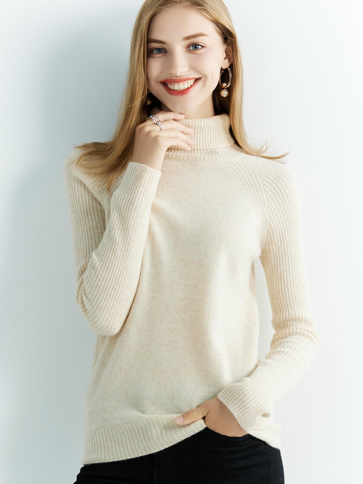 Women’s 100% Merino Wool Turtleneck Sweater