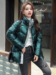 Reflective Winter Jacket – Padded Wide-Waist Parka