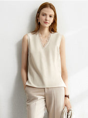 V-Neck Office Blazer - Straight Fit Work Jacket for Women