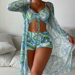 Load image into Gallery viewer, High Waist 3 Piece Bikini Set
